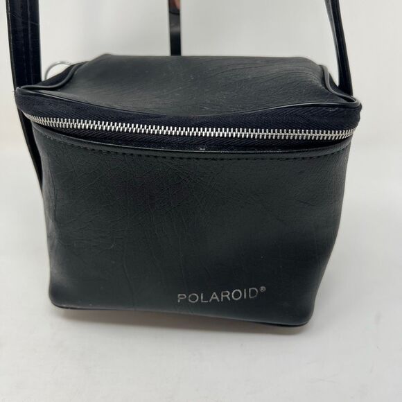 Vintage POLAROID SX70 One Step Camera Bag Black Vinyl Carrying Case Shoulder Bag - Picture 3 of 14